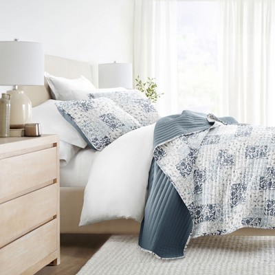 Luxury Lightweight Reversible Quilted Coverlet Set - Becky Cameron (Matching Shams Included)