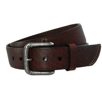 CrookhornDavis Men's The Crossfire 40mm Genuine Bison Leather Belt