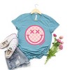 Simply Sage Market S.W.Smiley Pink Checker Smiley Face Short Sleeve Tee - 3 of 4