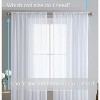 HLC.ME Sheer Voile Transparent Window Treatment Rod Pocket Curtain Panels - Set of 2 - 2 of 4