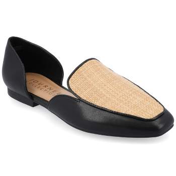 Journee Collection Womens Kennza Tru Comfort Foam Soft Faux Leather Slip On Flats