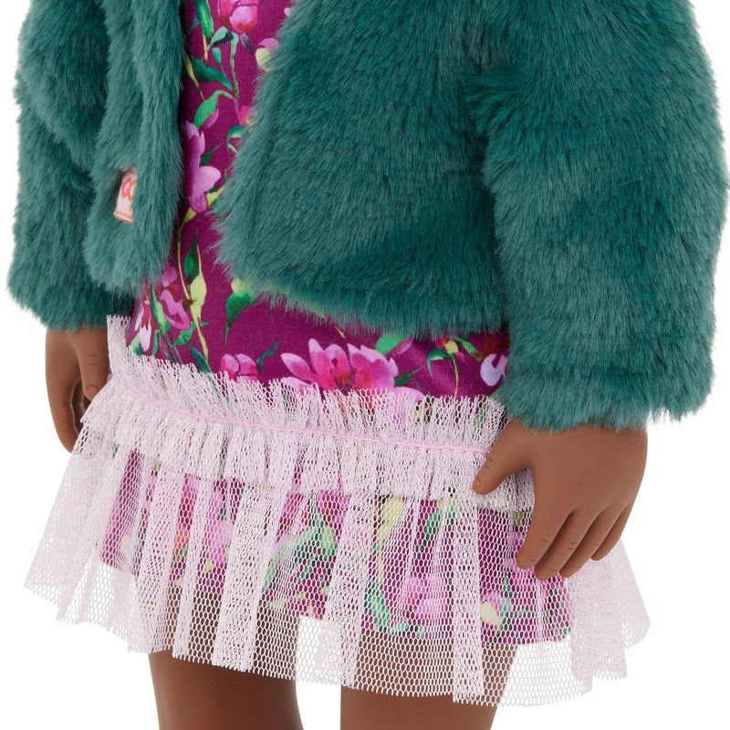 Our Generation Lucia 18&#34; Fashion Doll with Faux-Fur Jacket &#38; Floral Dress, 4 of 6