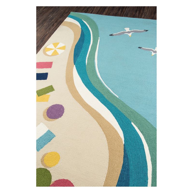 3&#39;9&#34;x5&#39;9&#34; Bird Hooked Accent Rug Blue - Momeni, 6 of 7
