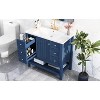 Okak 36" Bathroom Vanity with Ceramic Sink, Free Standing  Vanity Set with Cabinet and 3 Drawers, Solid Wood Frame Bathroom Storage Cabinet - 3 of 4