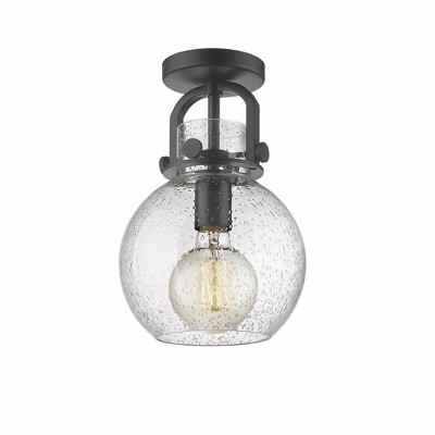 Newton Sphere - 1 Light Flush Mount In Industrial Style-12 Inches Tall and 8 Inches Wide