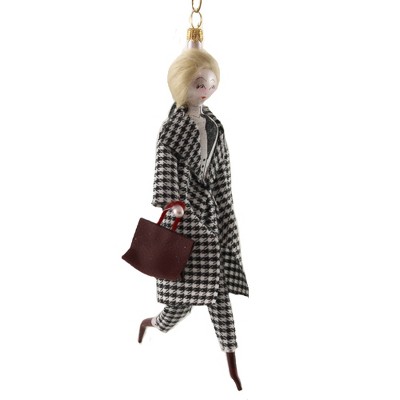 Italian Ornaments 7.0" Annie In A Houndstooth Suit Ornament Italian Dive Lady  -  Tree Ornaments
