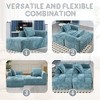 37.5" Chenille Minimalist Loveseat Sofa with Sleeper & Deep Seat - 3 of 4