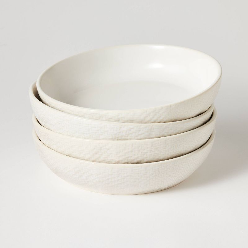 4pc Stoneware Noodle Bowls Cream - Threshold&#8482; designed with Studio McGee, 1 of 7