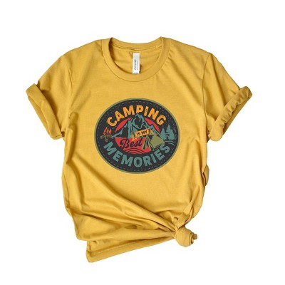 Simply Sage Market Women's Camping Is My Best Memories Badge Short Sleeve Graphic Tee
