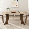 71" Large Dining Table for 6 to 8 People, Modern Dinner Table with Unique Wooden Legs, Rectangle Dining Table for Kitchen, Dining Room & Living Room - 2 of 4