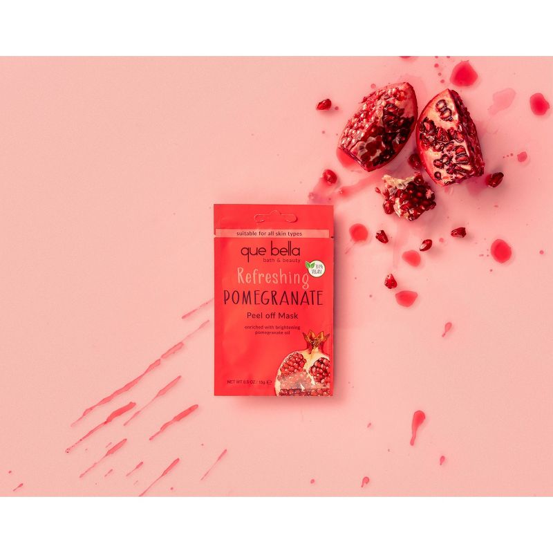Que Bella Refreshing Pomegranate Peel Off Mask - 0.5oz, 5 of 13