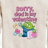 Boys' - Toy Story - Sorry Dad My Valentine Graphic Long Sleeve Fleece Sweatshirt - 2 of 4