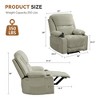 Electric Power Recliners with Massage and Heat Adjustable Armchair with Cup Stand, Ideal for Living Room, Office, Bedroom, Light Grey - 3 of 4