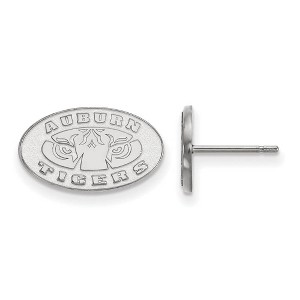 Black Bow Jewelry 14k White Gold Auburn Tigers NCAA Post Earrings - 1 of 3