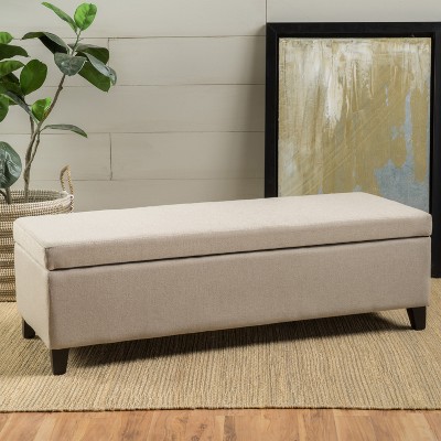 GDFStudio Aurla Contemporary Fabric Upholstered Storage Ottoman