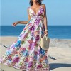 Women's Vibrant Floral Print Maxi Dress for Beach Getaways - Cupshe - 4 of 4