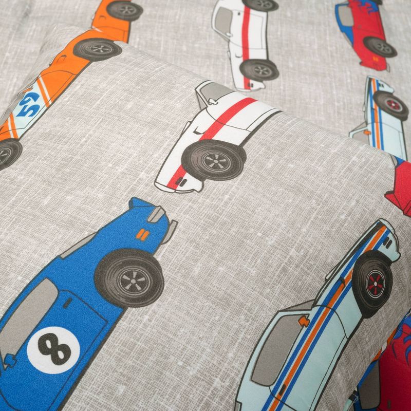 Kids' Race Cars Reversible Oversized with Printed Sheet Set Comforter - Lush Décor, 6 of 10