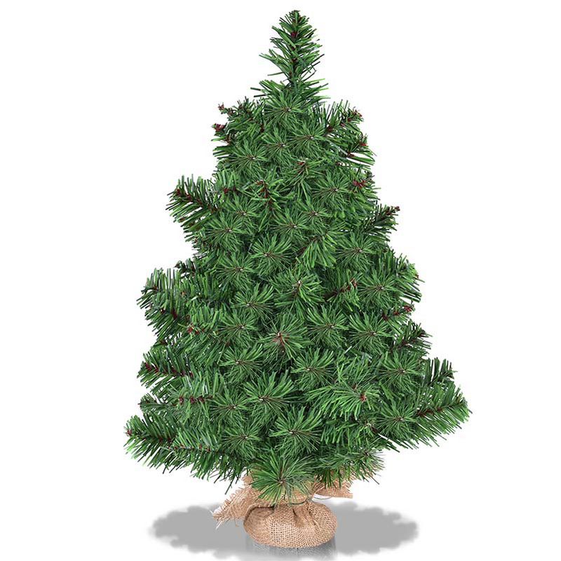 Tangkula 2'PVC Artificial Small Christmas Tree Holiday Season Decoration, 2 of 11