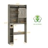 Over The Toilet Storage Cabinet with Sliding Door & Paper Holder Stand, Space-Saving Rack - 2 of 4