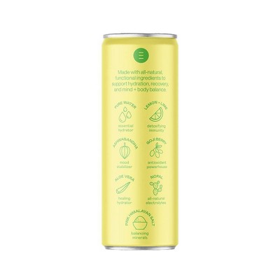 LEVL Functional Hydration Drink with All-Natural Electrolytes + Adaptogens Lemon + Lime - 12oz