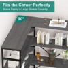 Homhougo 5 Tier Corner Bookshelf, Industrial Bookshelves, L Shape Tall Bookcase Gray - 4 of 4