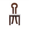 WJSHome Sheep Plush Upholstery Dining Chairs Set of 2, Rubberwood Dining Chairs, Retro Key Shape Design for Kitchen and Restaurant - 4 of 4