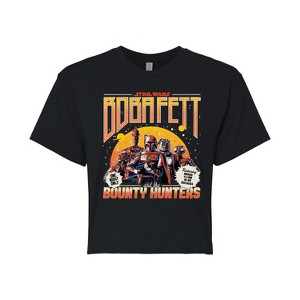 Women's - Star Wars - Boba Fett Band Tee Cropped Graphic T-Shirt - 1 of 4