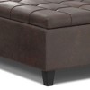 NicBex Square Linen Storage Ottoman Bench,Storage Ottoman with Lift Lids and Stitched Tuft Design,Modern Storage Bench for Living Room,Bedroom - 3 of 4