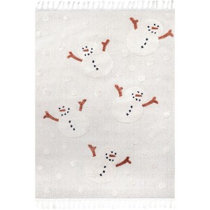 Nuloom Kilah Snowmen High-Low Kids Tasseled Indoor Area Rug - 1 of 4