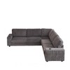 110" Oversized L-Shaped Corduroy Corner Sectional Sofa with USB & Storage - 3 of 4