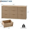 Modern 8 or 9-Drawer Fluted Dresser, Large Capacity Wood Storage Organizer with Metal Handles & Anti-Tip Design for Bedroom Living Room Hallway - 2 of 4