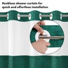 Americanflat 72x75 Hookless Shower Curtain - Abstract Green White Shower Curtain with Sheer Panel, Snap-In Liner, and Grommets - 100% Polyester - 3 of 4