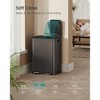 Dual 8-Gallon Trash Can - Stainless Steel Step Pedal Bin with 2 Removable Buckets & 15 Bags, Soft-Close Lid, Slate Gray - 3 of 4