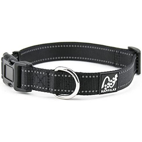 Happilax Size-Adjustable Dog Collar Reflective Nylon Dog Collar, Black - image 1 of 4