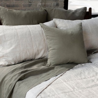 Putty Heather Twin Microfiber Quilt Set