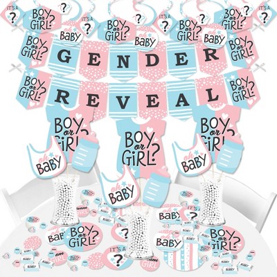 Big Dot Of Happiness Baby Gender Reveal - Team Boy Or Girl Party Circle  Sticker Labels - 24 Count : Target