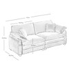 NicBex Couches for Living Room Large Deep Seat 2 Seater Sofa Couch Comfort Corduroy Upholstered Sofa With 4 Pillows for Bedroom - 3 of 4