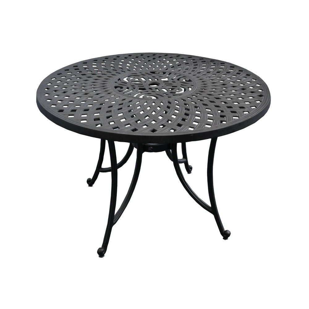 Photos - Garden Furniture Crosley Sedona 42" Outdoor Round Dining Table - Black  