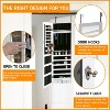 BestMassage Jewelry Cabinet 47.3" Wall/Door-Mounted Lockable Jewelry Armoire with Full-Length Mirror - 3 of 4