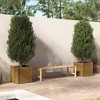 vidaXL Solid Pinewood Square Planters, 19.7"x19.7"x19.7", Durable Weather-Resistant Material, Set of 2, Honey Brown - 2 of 4