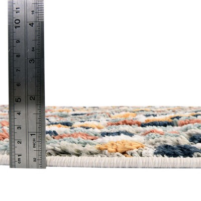Braided Black and Multicolor Geometric Rectangular 9' x 12' Synthetic Rug