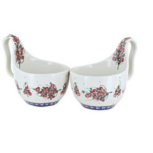 Blue Rose Polish Pottery 378 Millena Soup Mug Set - 1 of 1