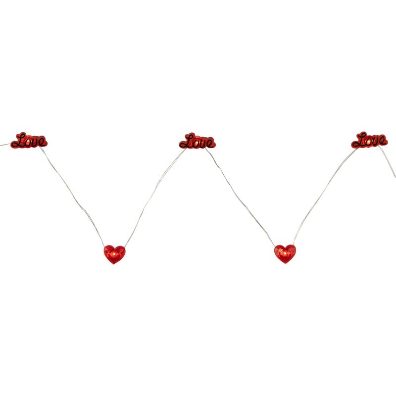 Northlight 20-Count Red Valentine's Day Love and Heart LED Fairy Lights, 6.25ft, Copper Wire, 1 of 7