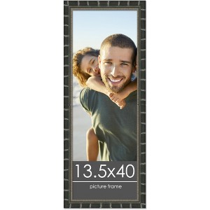 PosterPalooza | 13.5x40 Modern Bamboo Picture Frame, UV Acrylic, 5 Finishes - 1 of 4