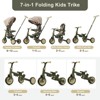 Aukfa 7-in-1 Tricycle, Foldable design, adjustable handle/seat, retractable canopy & removable pedals/guardrail, for 1-6 Years Old Boys & Girls Gift - 3 of 4