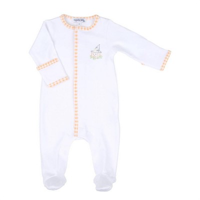 Gender Neutral Kid's Embroidered Footie - Magnolia Baby