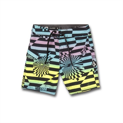 Volcom Toddler Boys Mod Tech Stone Stripe Boardshort Swim Trunks : Target