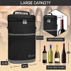 OPUX 2 Bottle Wine Carrier Tote, Insulated Leakproof Cooler Bag, Portable Case Travel Picnic BYOB Beach Christmas Gift - 3 of 4