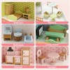 Topteng Wooden Toy House with Furniture 23pc - 4 of 4