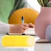Boersma Yellow Pencil Case – Large Capacity Waterproof Silicone Pen Pouch, Aesthetic Stationery Organizer for School, Office, Teen Boys & Girls - 2 of 4